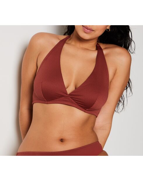 Idilliaco reggiseno a triangolo color ruggine con ferretto e senza scocca