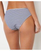 Mahalo weiße gestreifte marineblaue Standard-Bikinihose