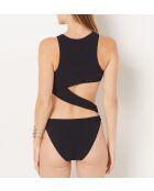 1 teiliger Badeanzug ohne Rahmen, 1 in schwarzer Paea-Muschel