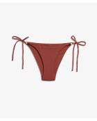 Idilliaco slip bikini marrone con cravatta