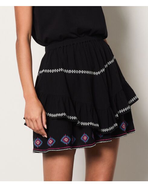 Jupe Hakan brodée noire