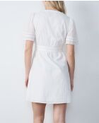 Vestido crudo bordado de verano