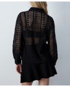 Suzane schwarzes besticktes Hemd