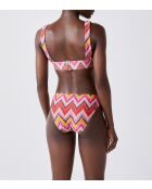 Bikinihose Muses mit lila Hintergrundprint.