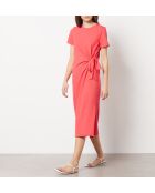 Lachsfarbenes pfirsichfarbenes Kleid Suzette