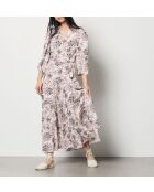 Inesa jurk Lichtroze achtergrondprint