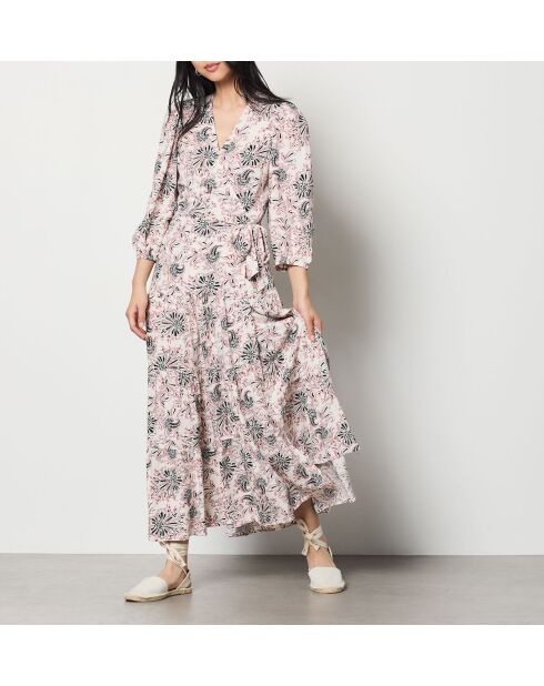 Inesa jurk Lichtroze achtergrondprint