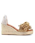 Sandales compensées 0008 naturelles - Talon : 7,3 cm