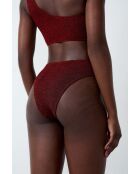 Braune Bikinihose mit hohem Beinausschnitt von Onesize by Team