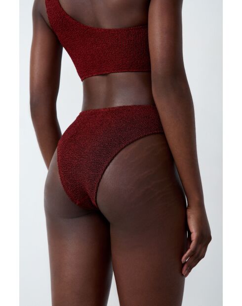 Braune Bikinihose mit hohem Beinausschnitt von Onesize by Team