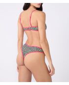Mehrfarbiger Poesia Bade-BH ohne Bügel und ohne Schale