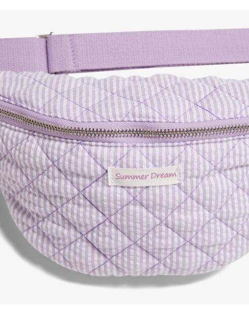 Borsa a marsupio a forma di banana con stampa su sfondo viola