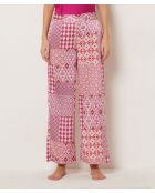 Delly blauwgroene broek met print