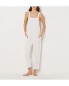 Weißer einteiliger Overall Gina