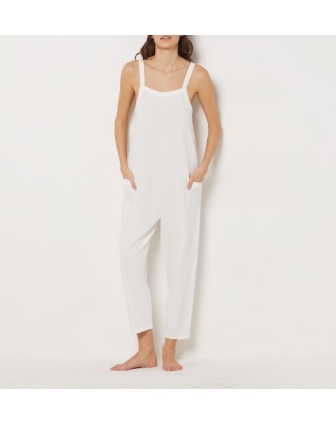 Weißer einteiliger Overall Gina