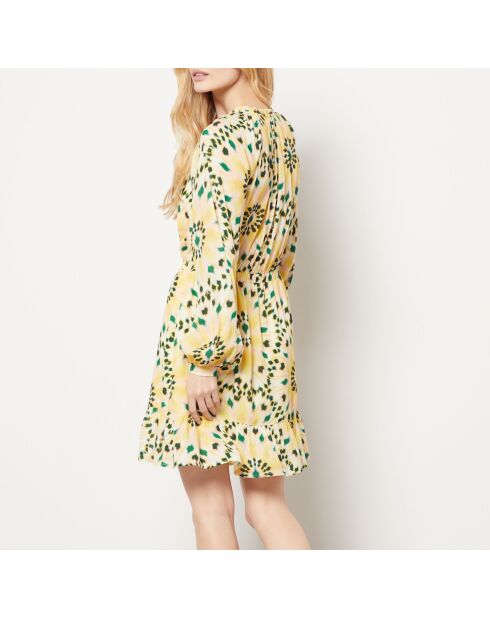 Felgele jurk met Valentijnsprint