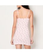 Pollin weißes rotes Nachthemd