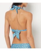 Serra bh zonder driehoekig montuur en zonder schelp bedrukt in blauwgroen.