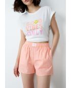 Oranje gestreepte korte broek van Vahe