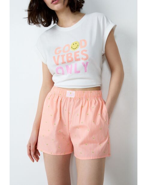 Oranje gestreepte korte broek van Vahe