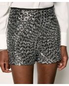 Neyo zilveren korte broek