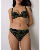Bikinibroekje Pipa met zwarte achtergrondprint