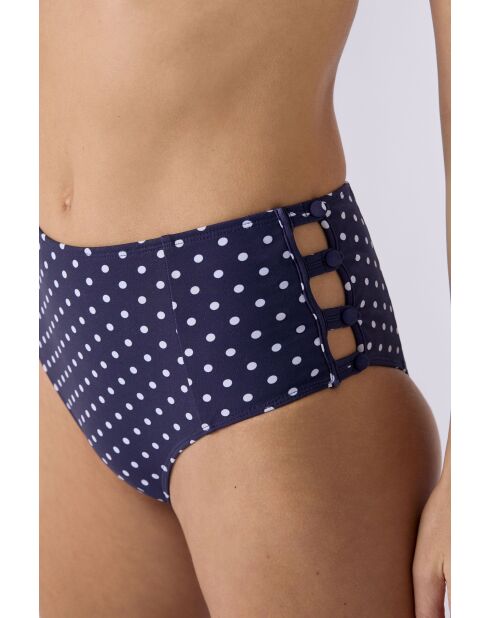 Braguitas de bikini de cintura alta con estampado azul y verde The Bombshell