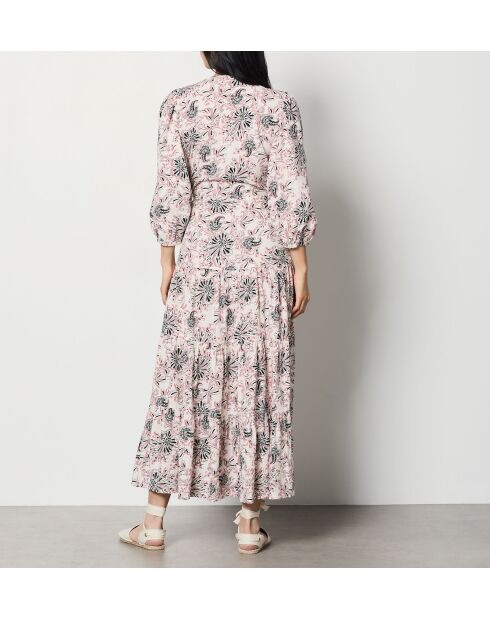 Inesa jurk Lichtroze achtergrondprint