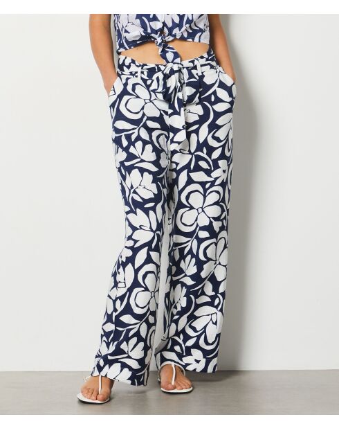 Calypso marineblauw/witte broek