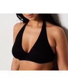 Idyllische zwarte triangelbeha met beugel zonder schelp
