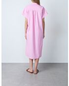 Calin rox roze en wit gestreepte jurk