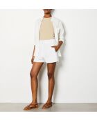 Ecrufarbene Shorts Casha