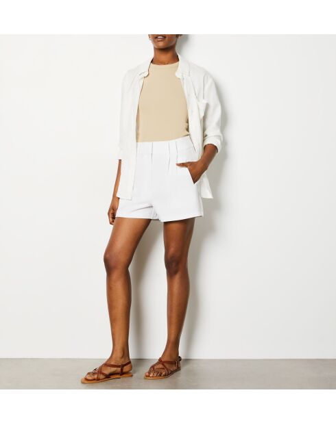 Ecrufarbene Shorts Casha