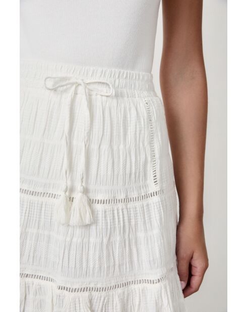 Jupe Tasha brodée blanche