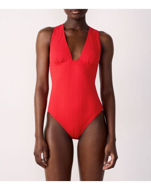 Zagararoter einteiliger Badeanzug ohne Rahmen ohne Schale