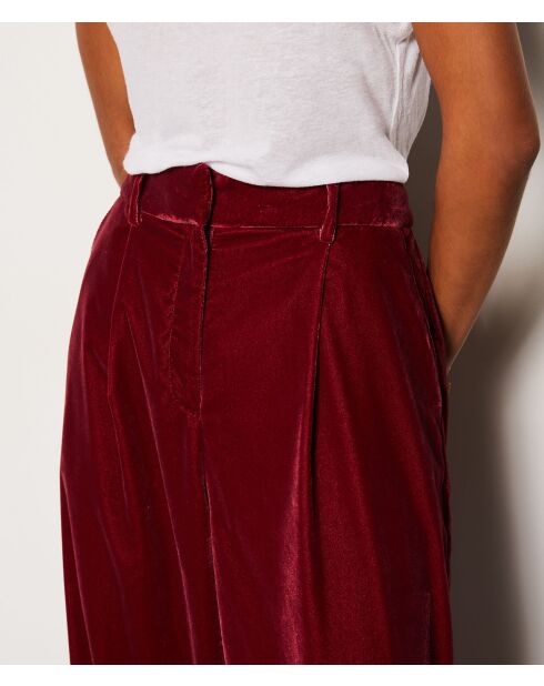 Merida bordeauxrode broek