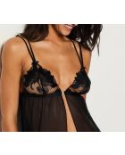 Camicia da notte nera Exaltee