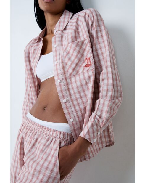 Chemise Blanket marron