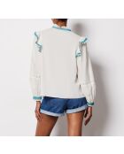 Geborduurd ecru overhemd van vanim