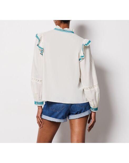 Geborduurd ecru overhemd van vanim