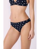 Standard-Bikinihose mit Polky Polky Navy Tupfenmuster