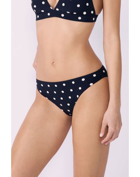 Standard-Bikinihose mit Polky Polky Navy Tupfenmuster
