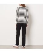 Ava schwarzes gestreiftes T-Shirt