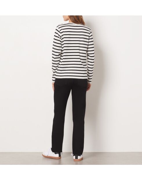 Ava schwarzes gestreiftes T-Shirt