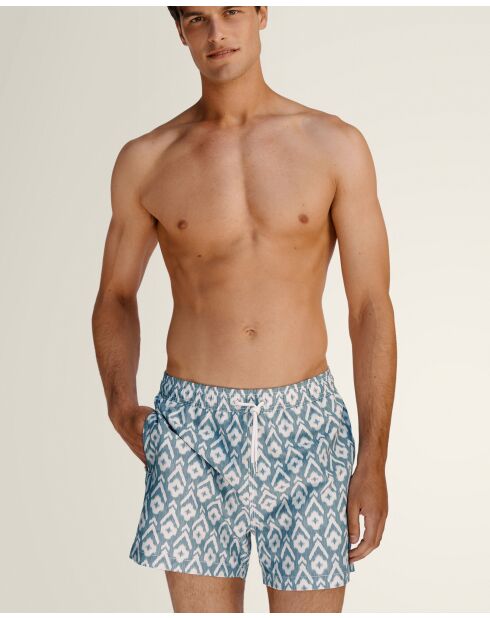 Short de bain Ikat bleu