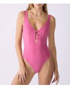Baila, einteiliger Badeanzug ohne Bügel, puderrosa