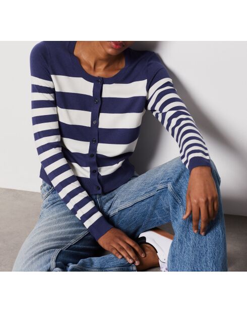 Criss Twinset marineblaue Strickjacke