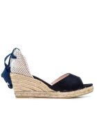 Sandales compensées Ana Belen bleu marine - Talon : 6,5 cm