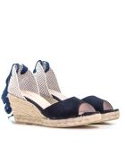 Sandales compensées Ana Belen bleu marine - Talon : 6,5 cm