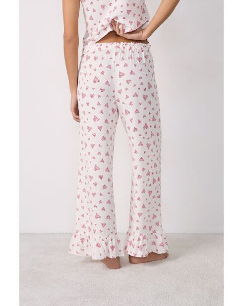 Pantacourt Carson imprimé fond rose